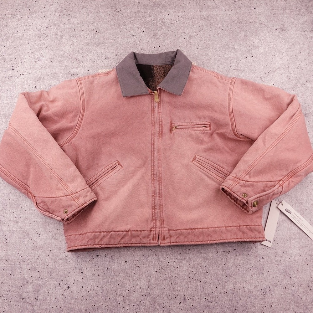 Elwood Petrol Rust Workwear Cropped Flannel Lined Jacket Adult XS New READ